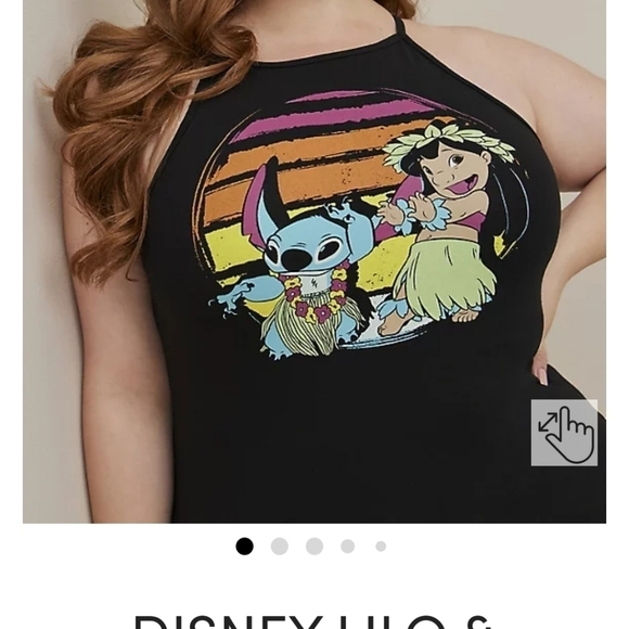 TORRID Disney Lilo & Stitch, high neck foxy cami. Sz 3x - Picture 5 of 9